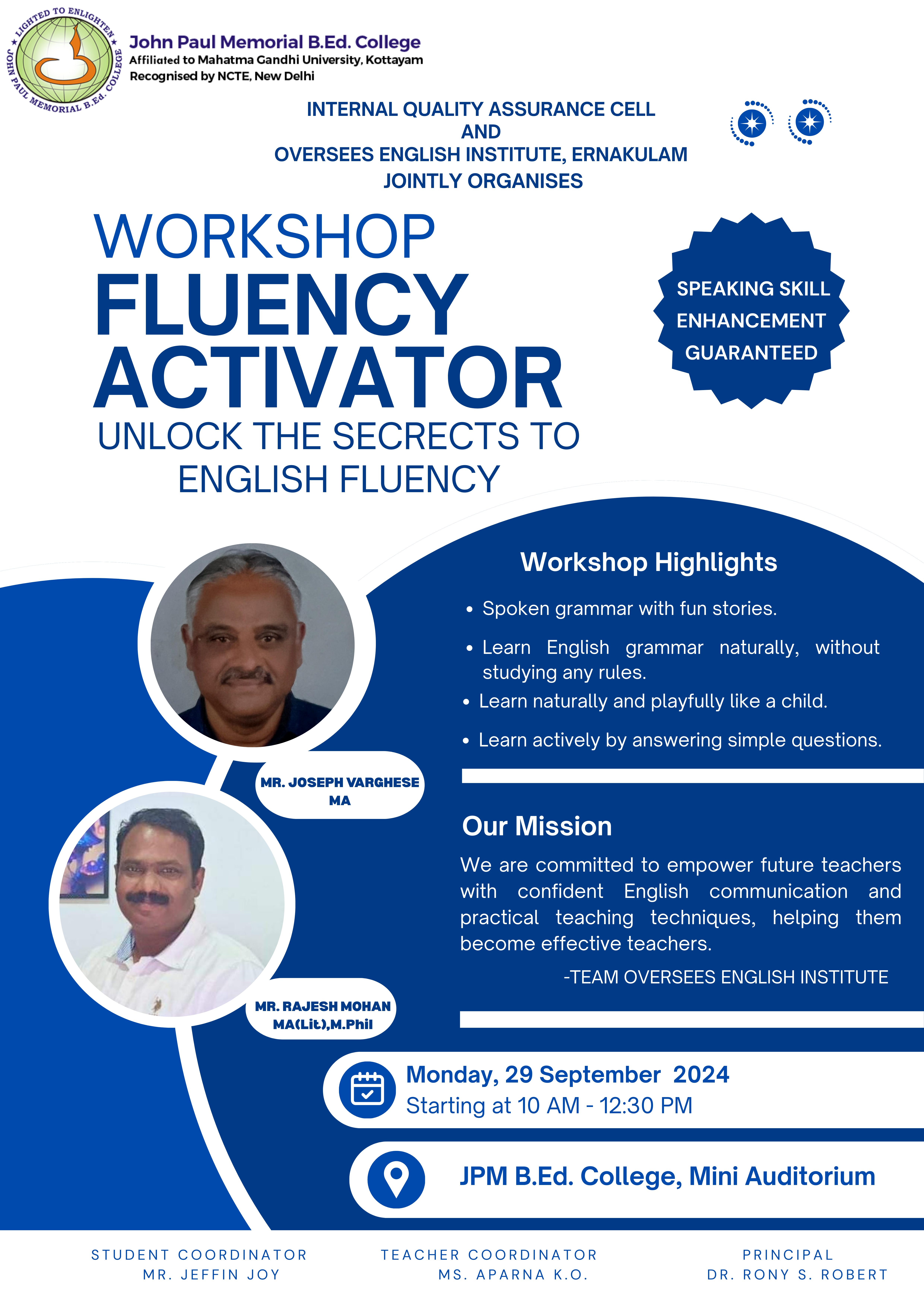 Workshop: Fluency Activator